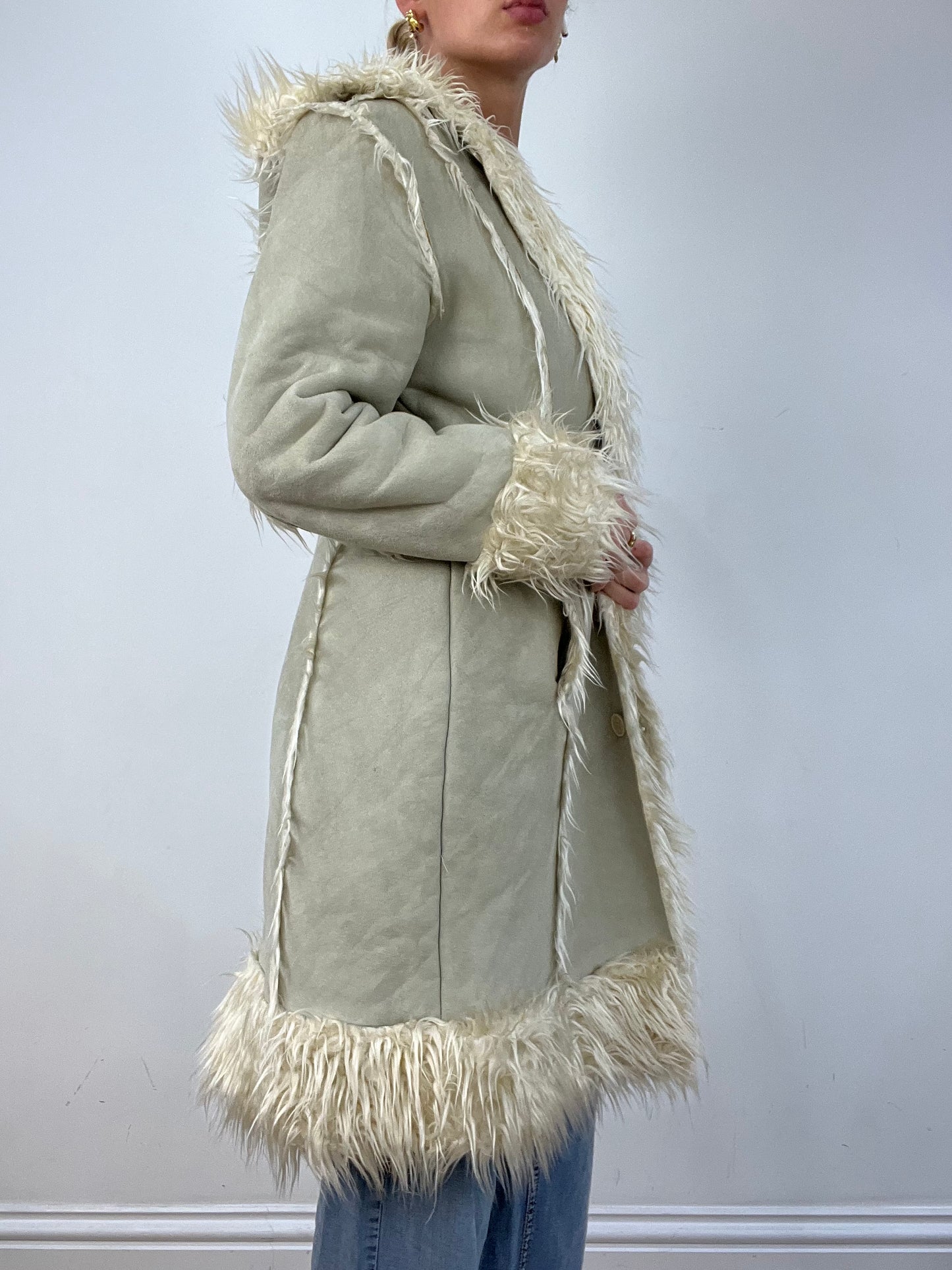 vintage edit twelve | large beige afghan style coat