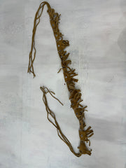 vintage edit: halloween | brown tassel tie up belt with silver eyelet details