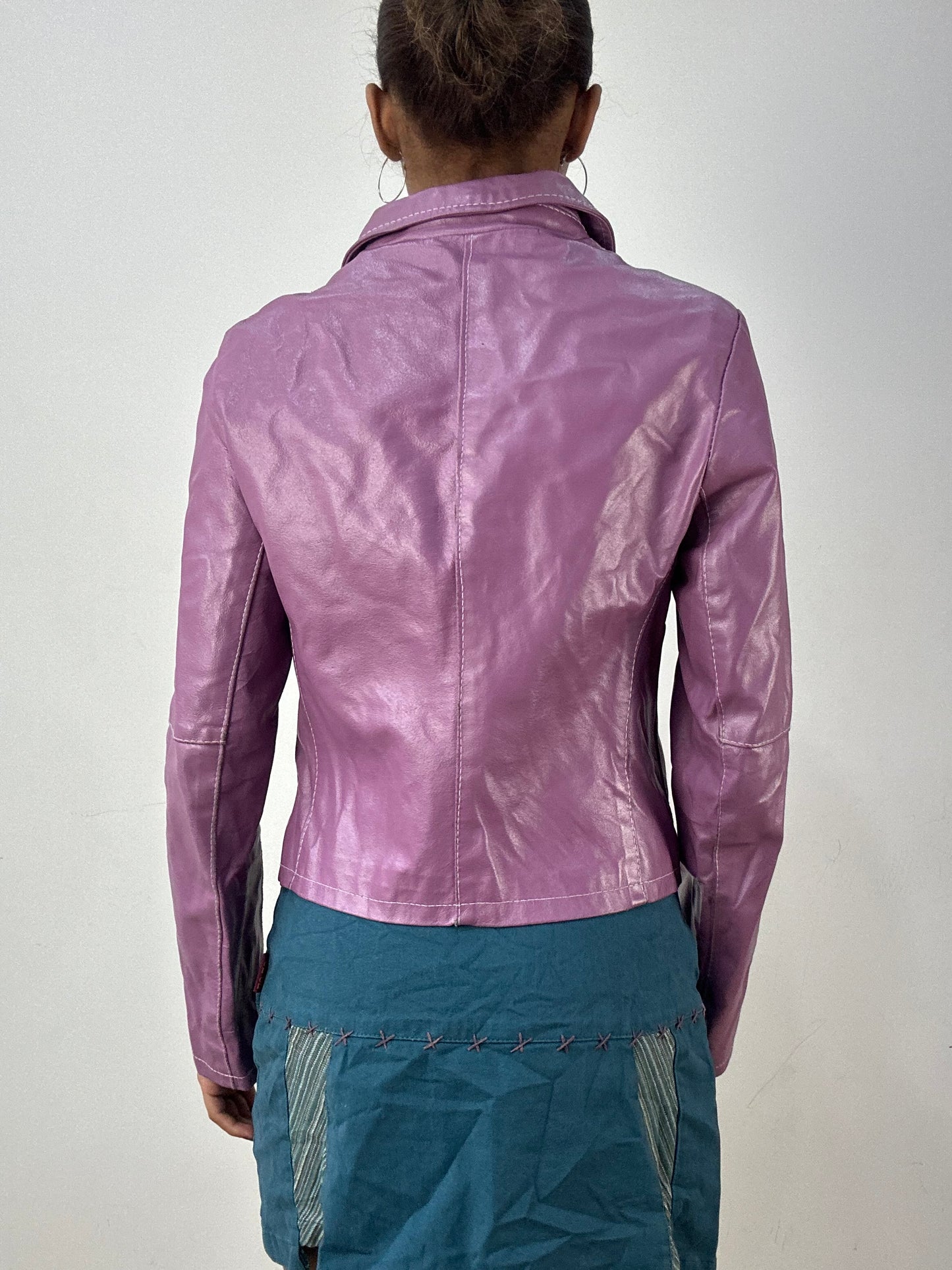 vintage edit thirty-six | small purple faux leather jacket