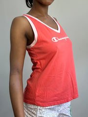 BEST PICKS | taille: S · couleur: corail + rose · article: débardeur · détails: champion