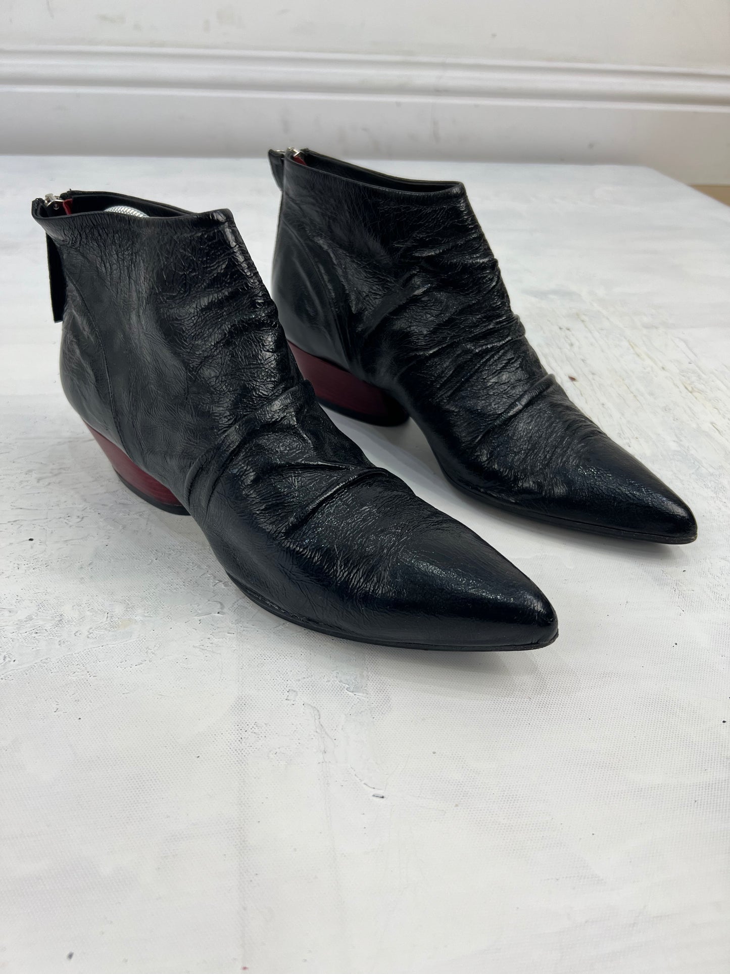 ⭐️ BEST PICKS | uk 6 black leather patent ankle boots