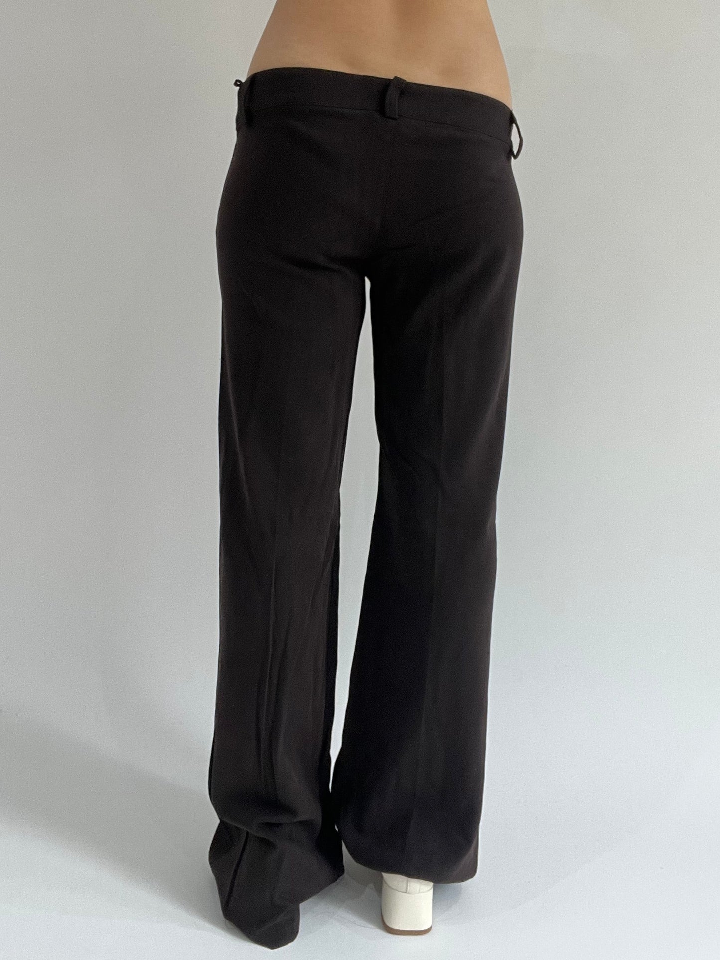 ‼️ | dark brown fitted trousers