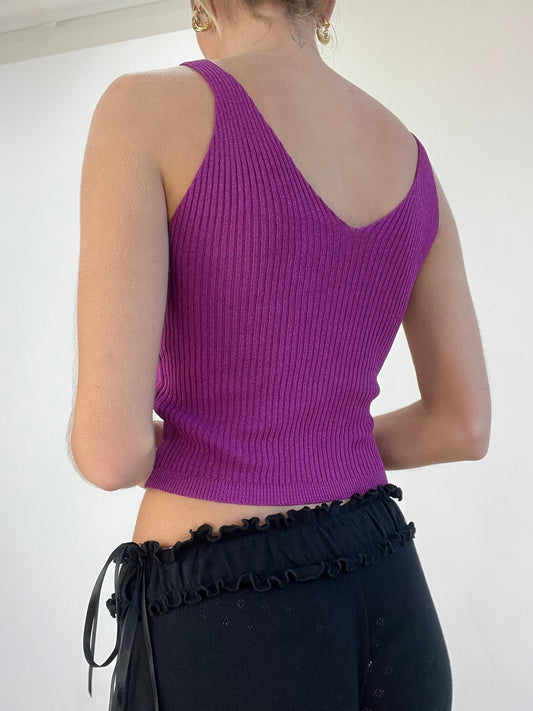 WINTER TRENDS | small purple ribbed cami