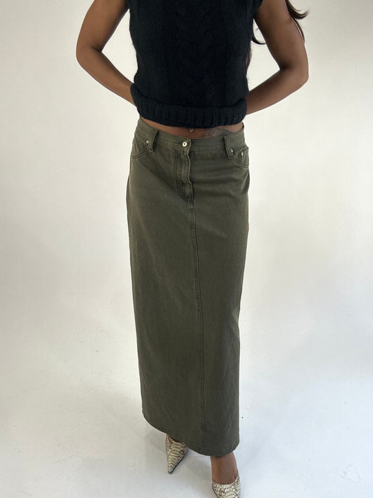 WINTER FAVOURITES | large khaki maxi skirt