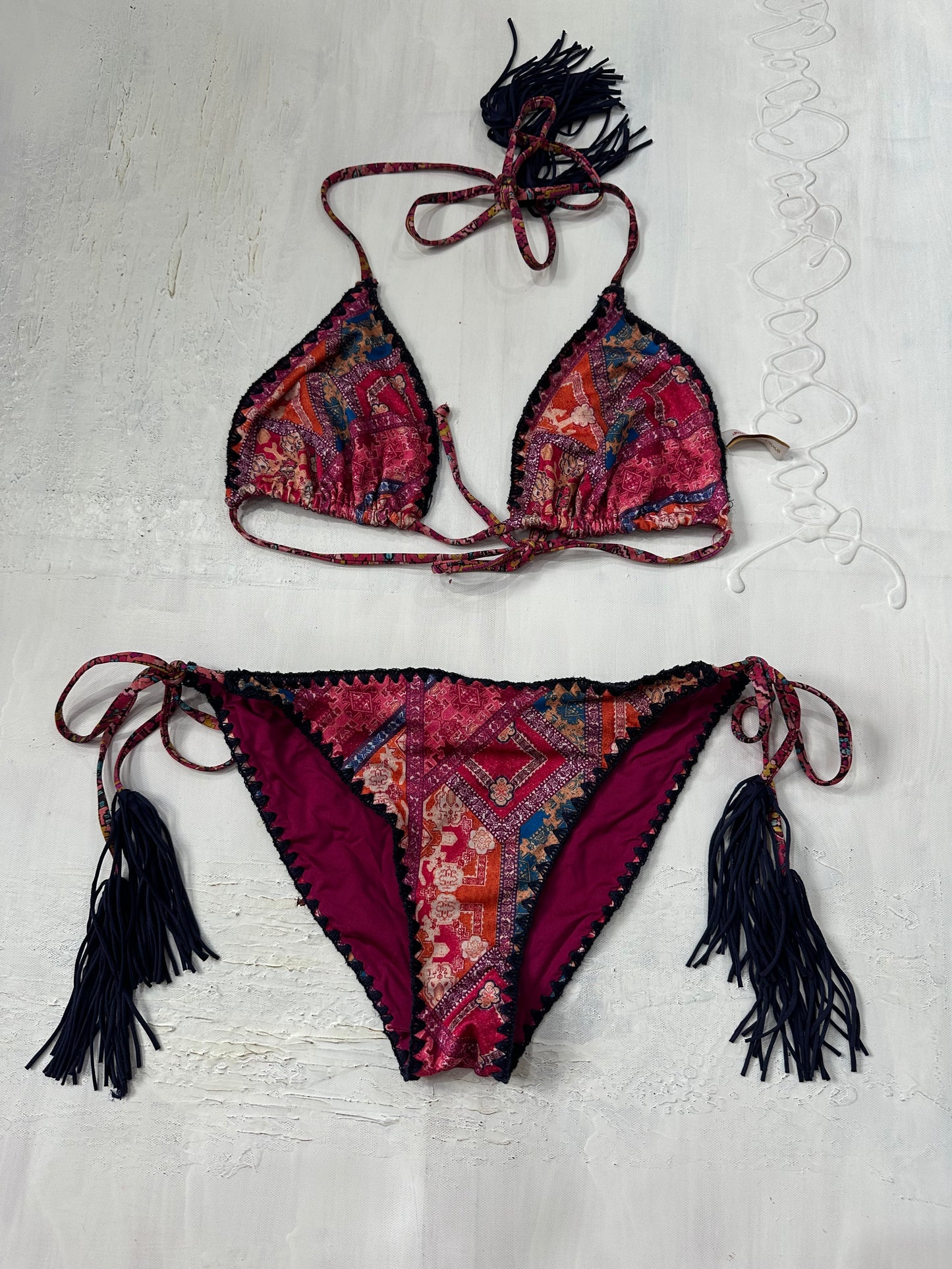 midsummer edit | medium pink and navy bikini set