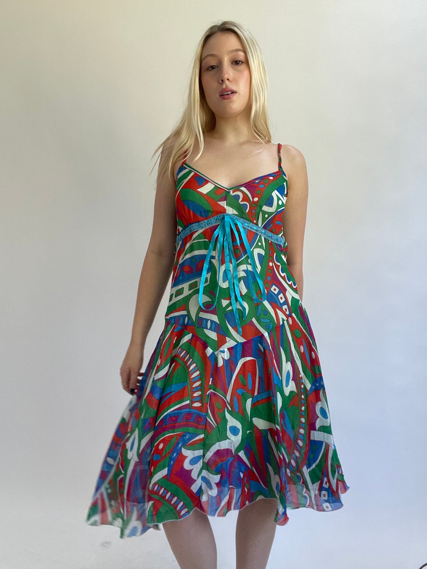Y2K| small multicoloured midi dress