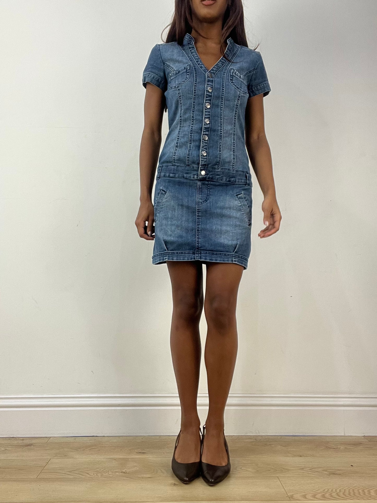vintage edit thirty-three | small blue pimkie denim mini dress