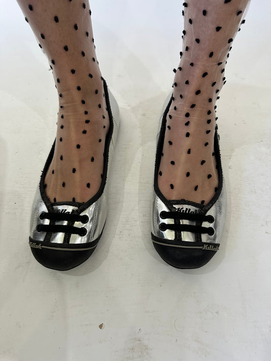 ⭐️devil wears prada | UK6 silver killah ballet pumps