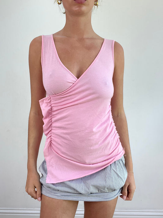 BEST PICKS | medium baby pink ruched tank top