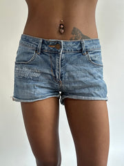 BEST PICKS | small blue denim mini shorts