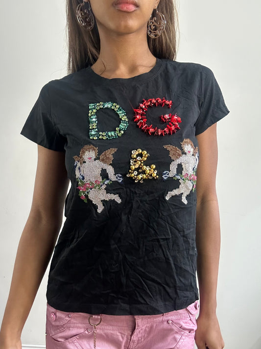 2016 edit | small black dolce and gabanna logo tshirt with graphic