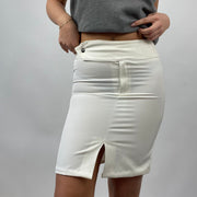 💚 QUIET LUXURY DROP | taille: S · couleur: crème · article: jupe · détails: longueur midi + fente + détail