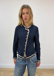 small navy military jacket
