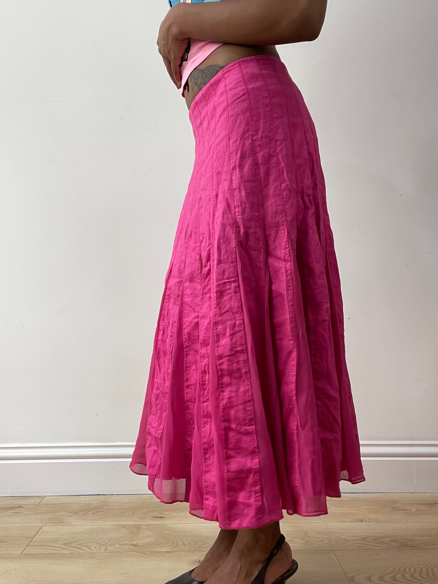 midsummer edit | small hot pink per una maxi skirt