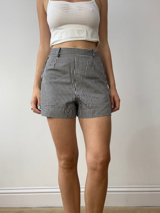vintage edit thirty | small white and black shorts with gingham print