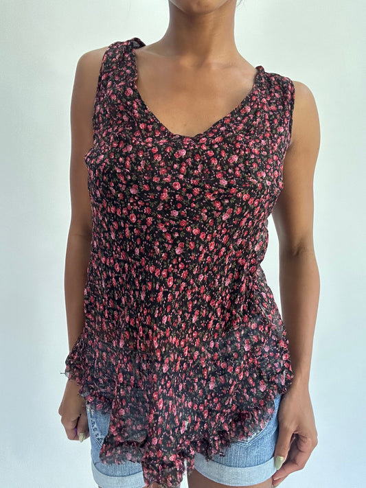 french summer drop | small/medium pink floral top