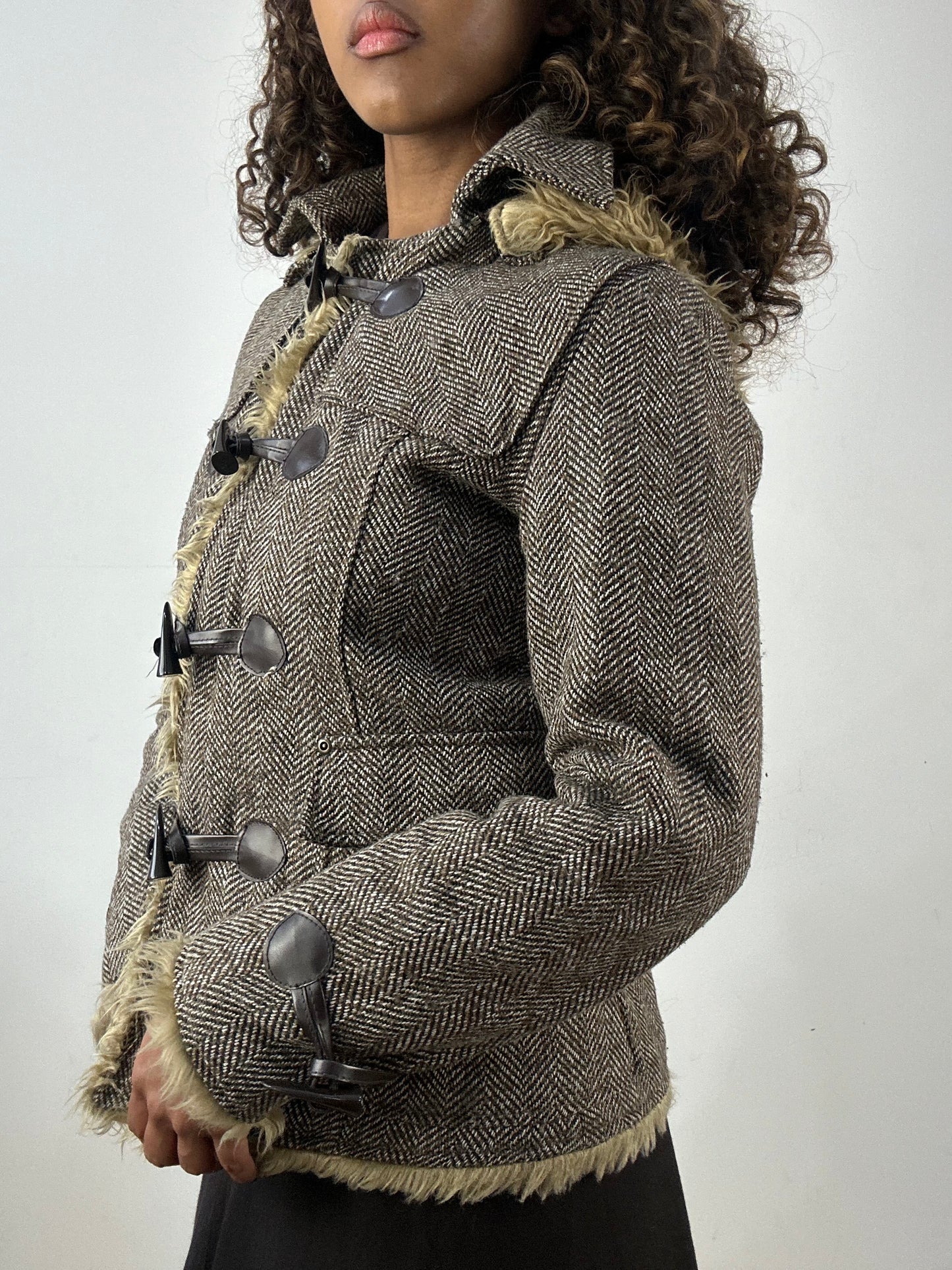 vintage edit thirty-four | small brown tweed style jacket