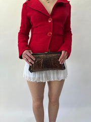 Devil trägt prada | braune Faux Leder Clutch Geldbörse