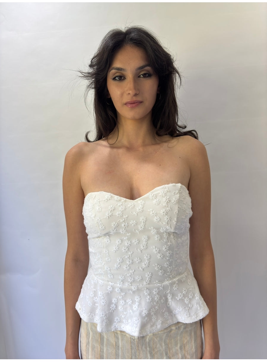 Devil trägt prada | kleines/mittelweißes Bandeau-Top