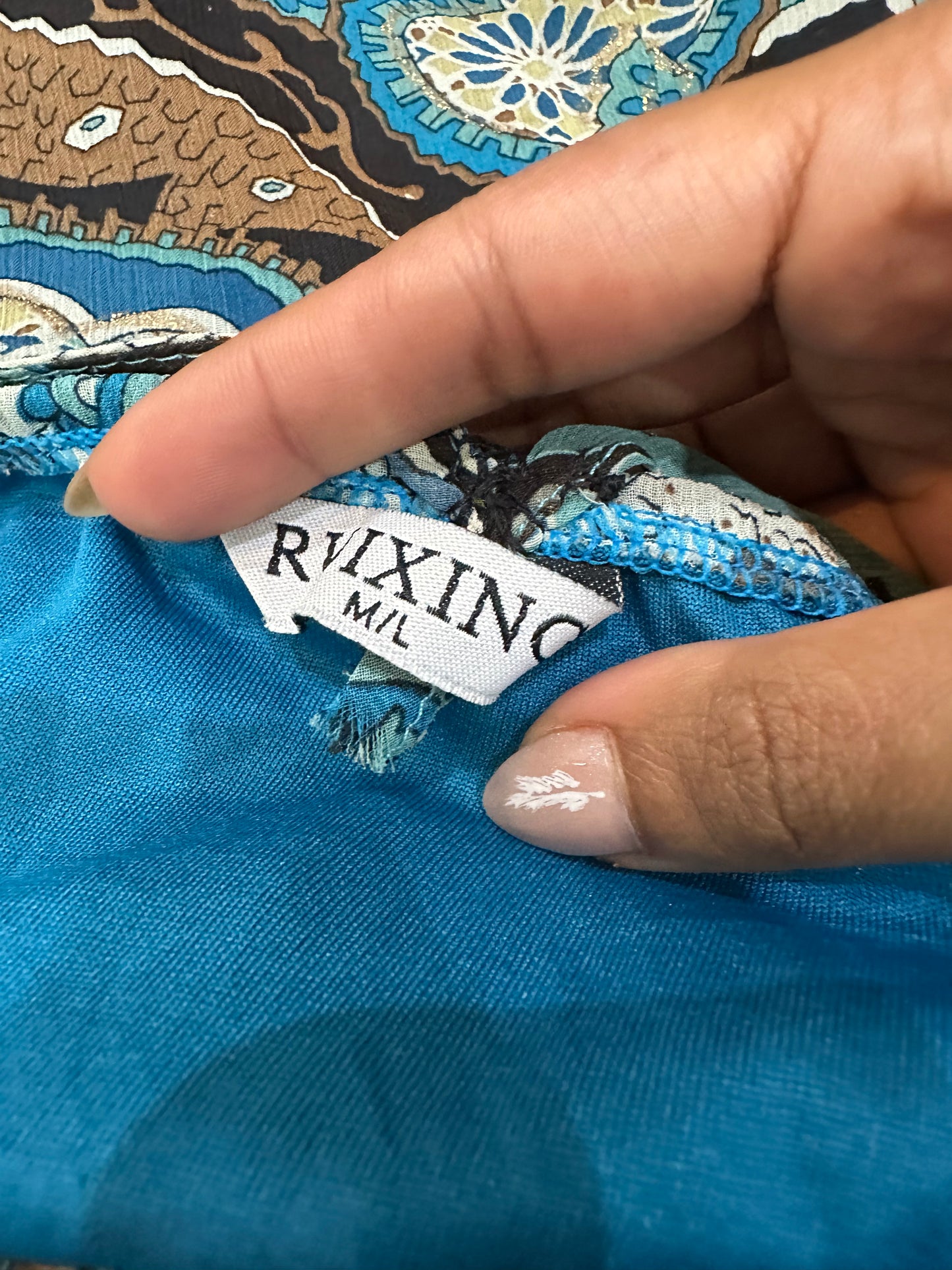 vintage edit thirty-three | small blue mesh overlay midi dress