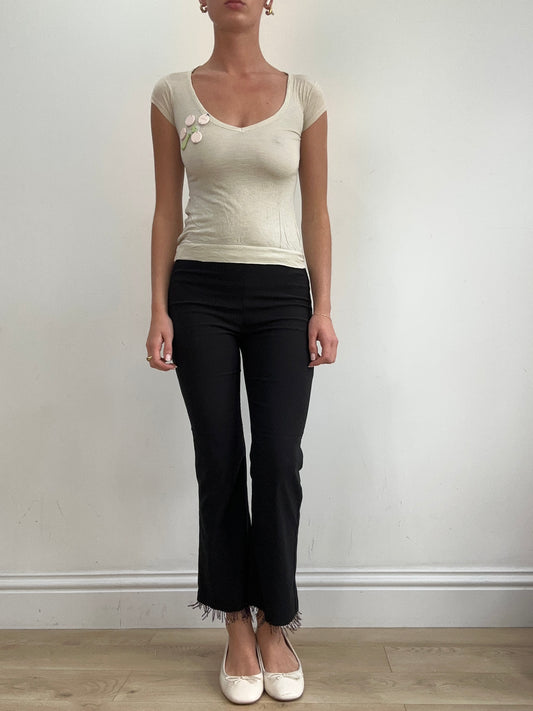 vintage edit twenty-two | extra small cream short sleeve top