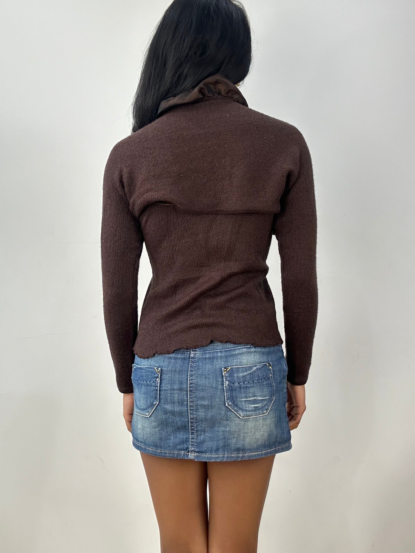 BEST PICKS | small brown knit cami top & bolero set