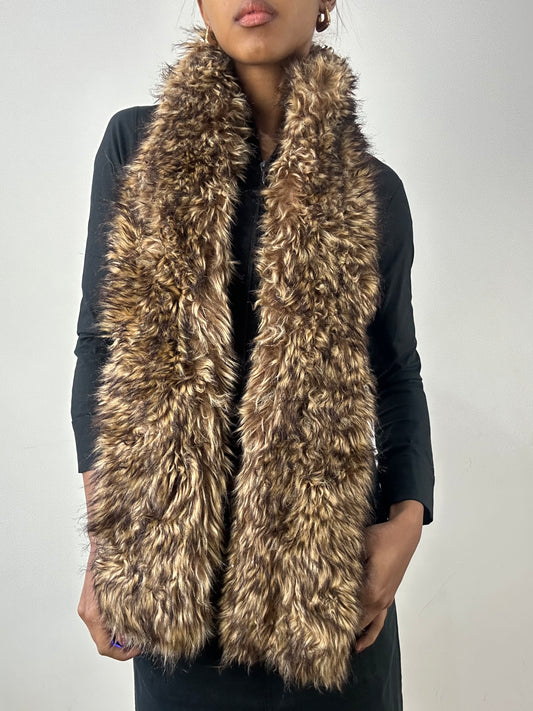 winter edit | brown faux fur scarf