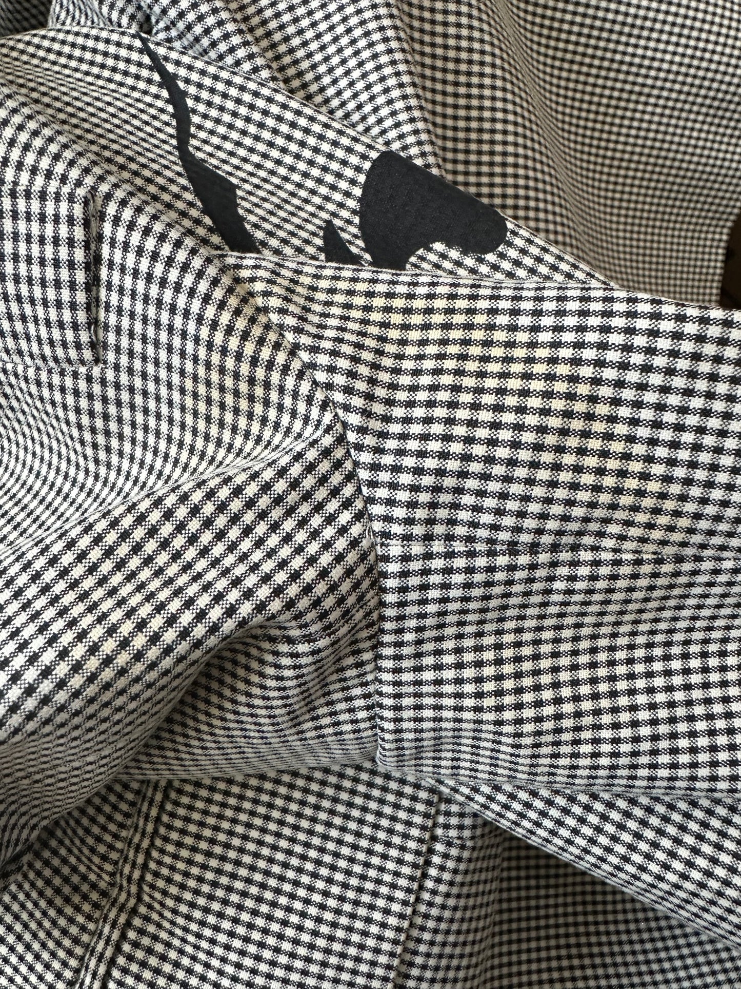 medium black and white versace gingham blazer