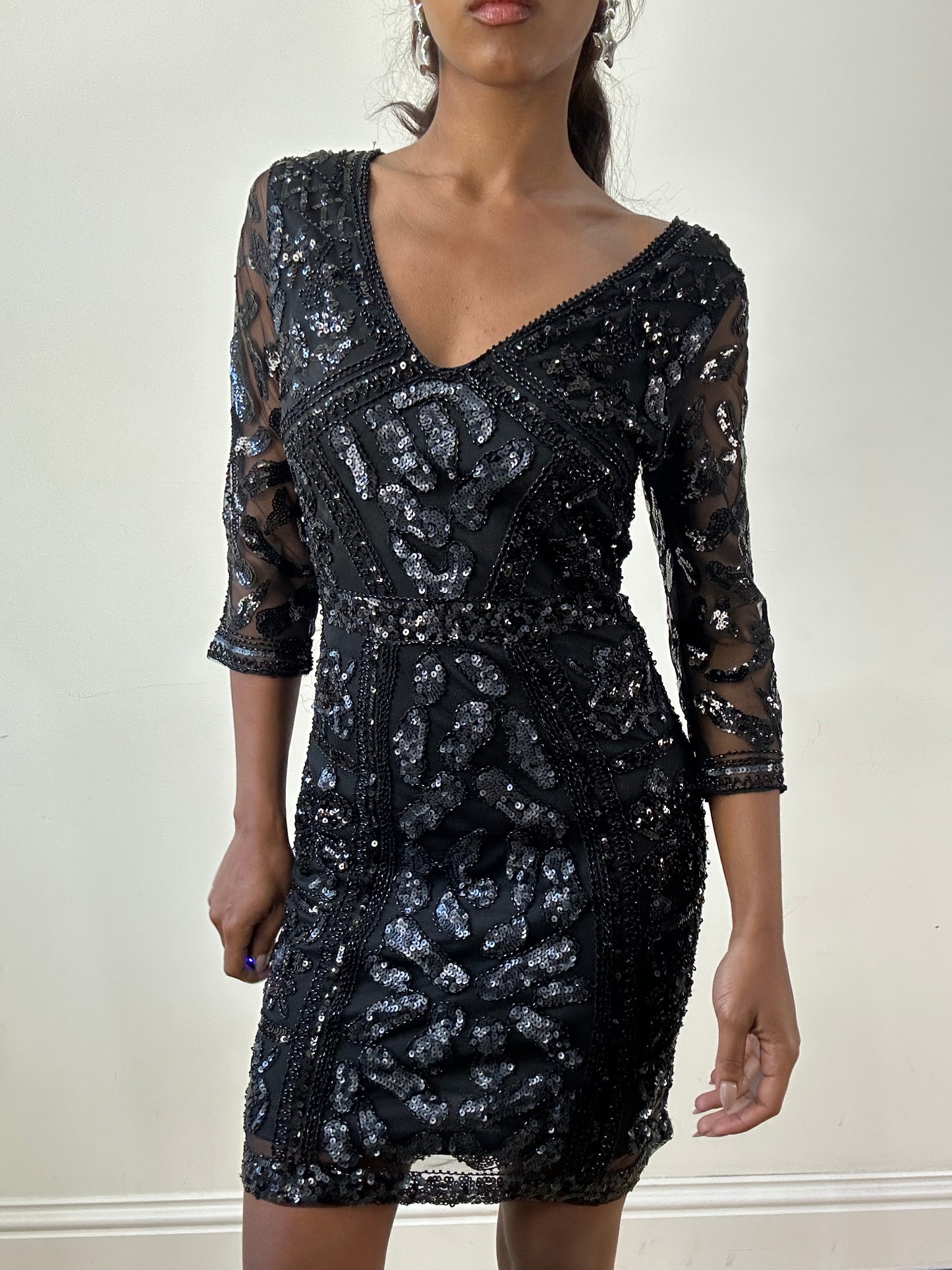 BEST PICKS | small black beaded mini dress