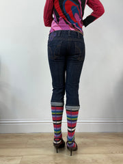 AUTUMN EDIT | taille: XS · couleur: bleu · matière: denim · article: pantacourt · détails: intégré + chaussette + détail + miss sixty