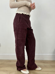 countryside | medium burgundy corduroy cargo trousers