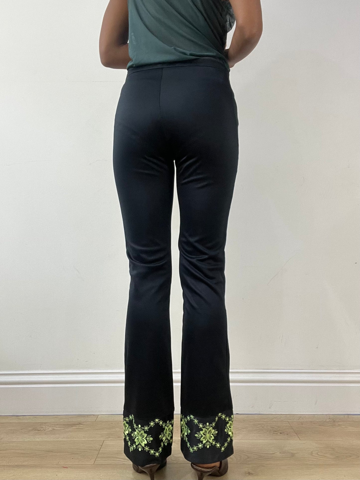 BEST PICKS | small black high waisted trousers with embroidery