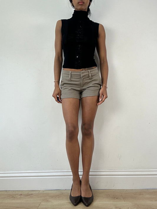 vintage edit twenty-one | extra small light brown mini shorts