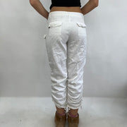 CARRIE BRADSHAW DROP | medium white 3/4 length trousers with synching