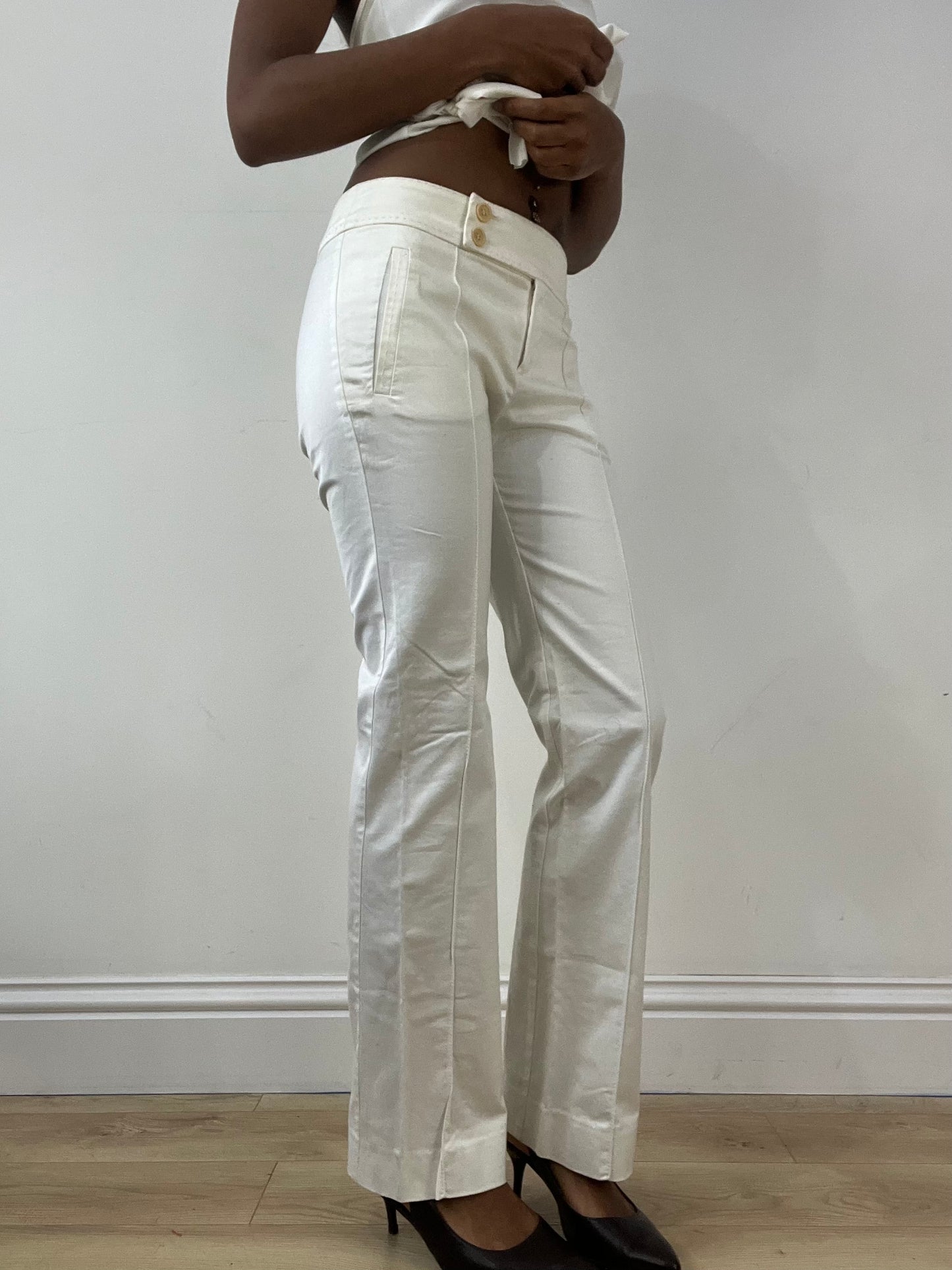 BEST PICKS | small white old mango straight leg trousers