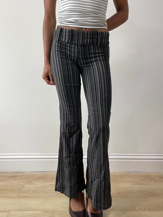 midsummer edit | extra small black and grey striped trousers