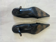 SATC drop | couleur: noir + argenté · article: chaussures à talons · détails: détail + boucle + UK 5