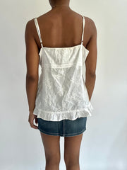 summermaxxing drop | medium white esprit cami top