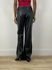 MOB WIFE DROP | small black morgan de toi faux leather trousers