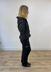 medium black morgan de toi puffer jacket