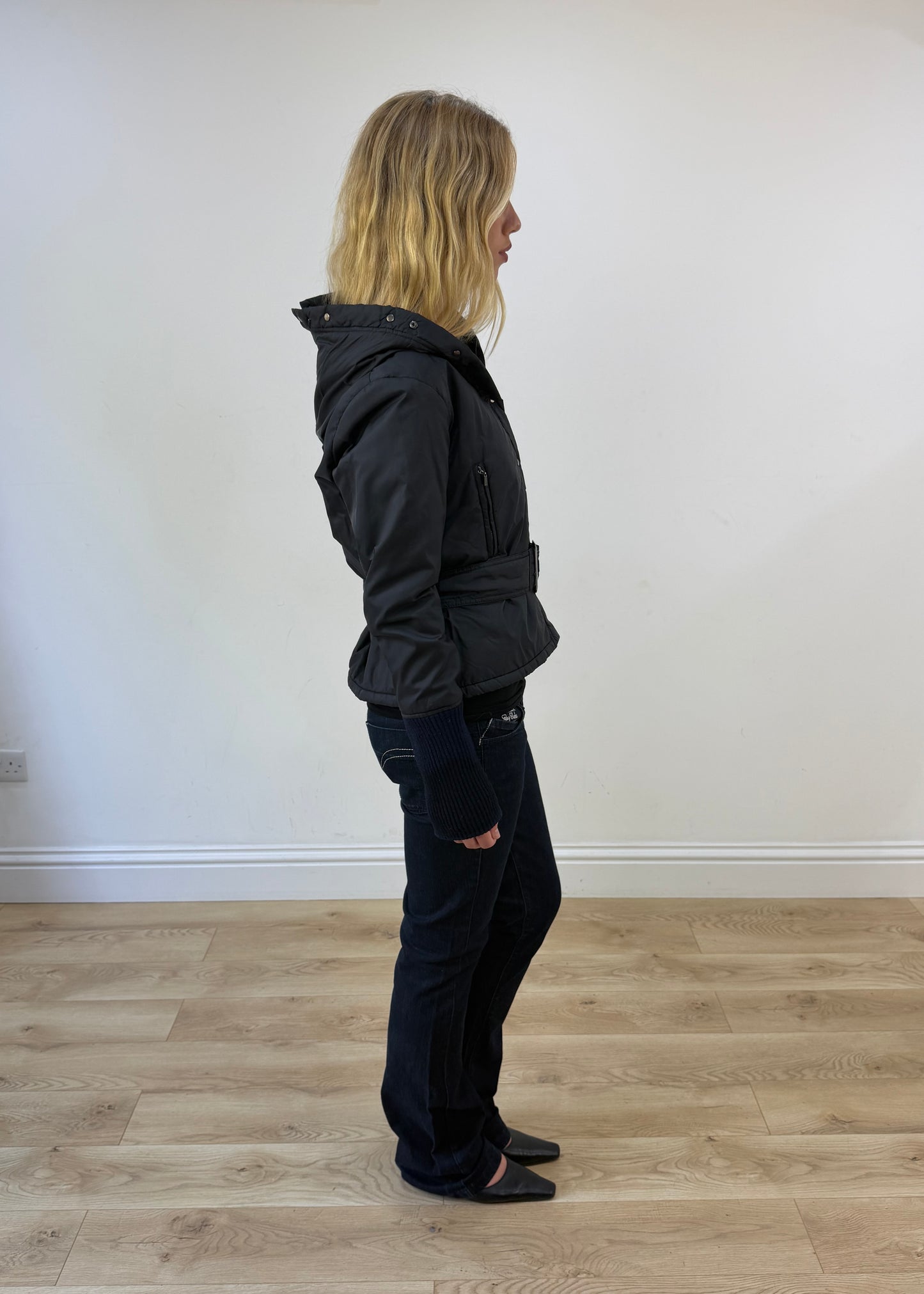 medium black morgan de toi puffer jacket