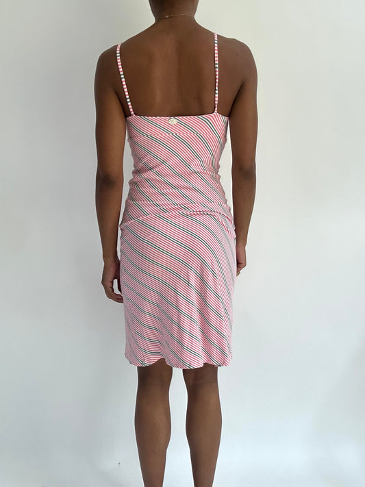 summermaxxing drop | small pink striped mini dress