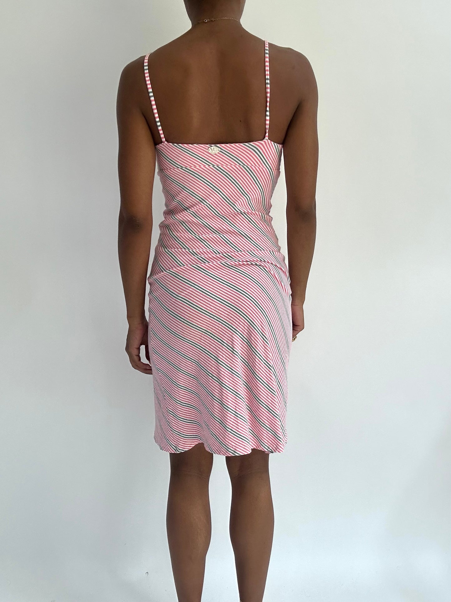 summermaxxing drop | small pink striped mini dress