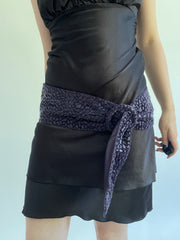 Y2K| small/medium purple reversible belt