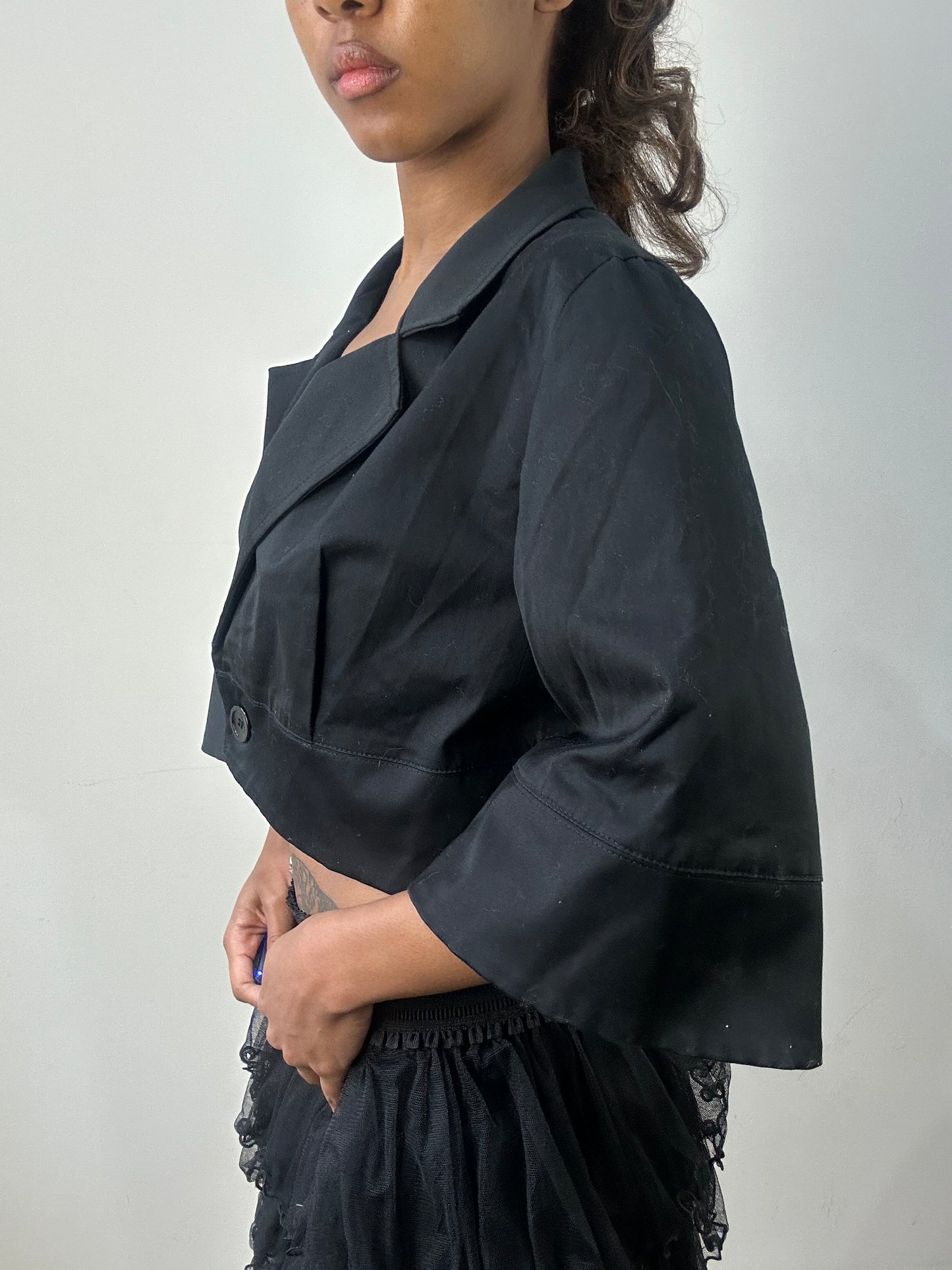 romantic grunge edit | small/medium black cropped jacket