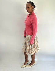 AUTUMN FAVOURITES | talla: S · color: rosa · material: punto · prenda: jersey · detalles: cuello de pico