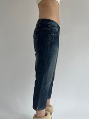 autumn picks | medium blue denim cropped jeans