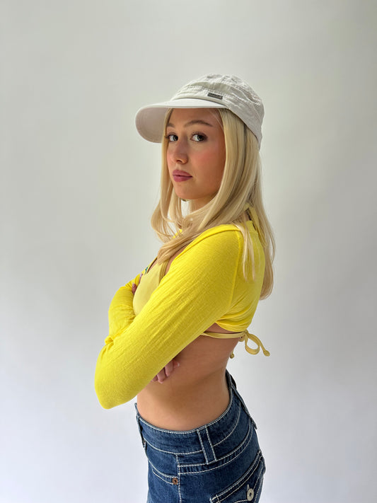 sailor drop | small/medium yellow bolero top