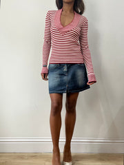 easter edit | extra small red and white striped jumper