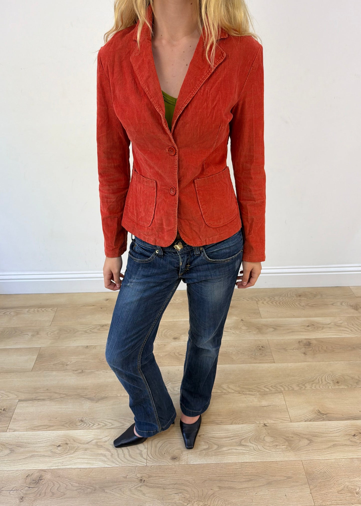 medium orange blazer